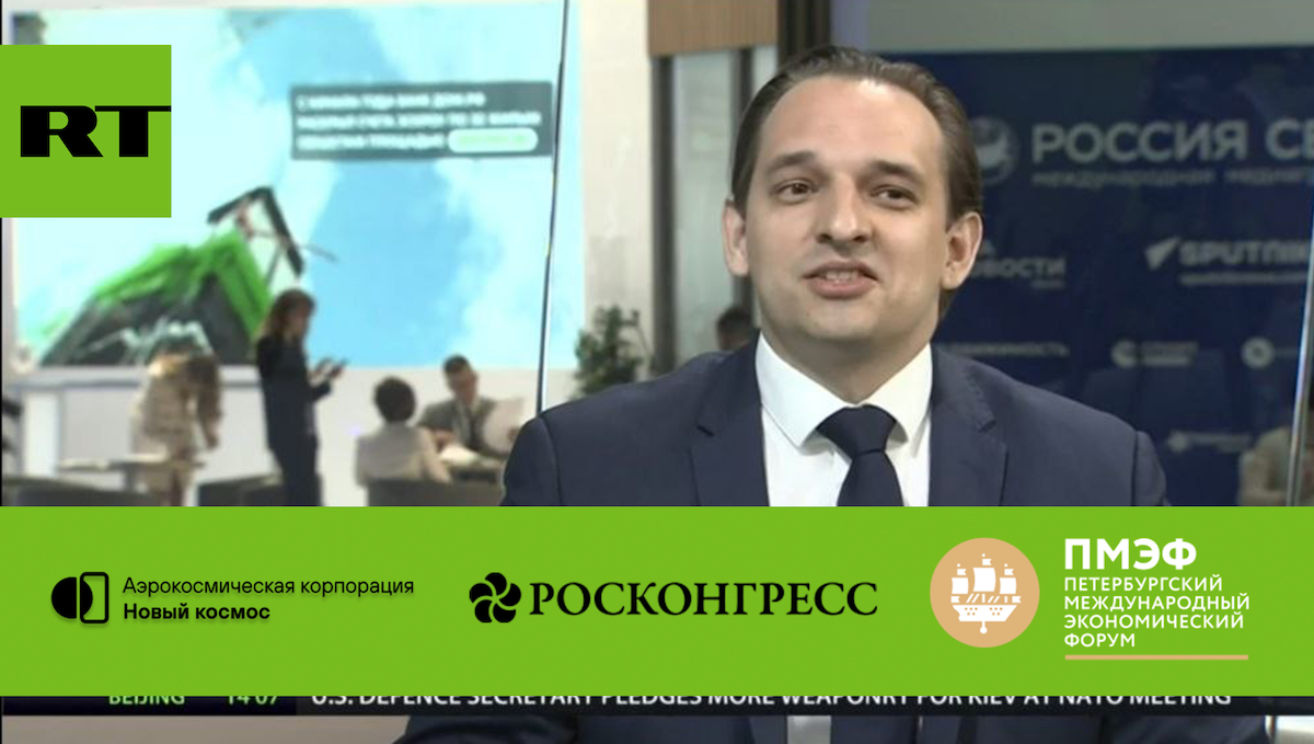 Russia Today speaks with NewSpace Corp. at the SPIEF 22 